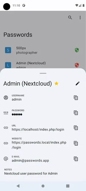 Nextcloud Passwords